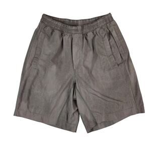 Lululemon Shorts Mens Size Medium Green-ish Gray Pockets Elastic Waist